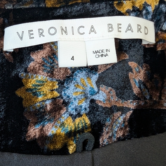 NWOT NEW Veronica Beard Long And Lean Velvet Floral Dickey Jacket Blazer Size 4 - Picture 12 of 15